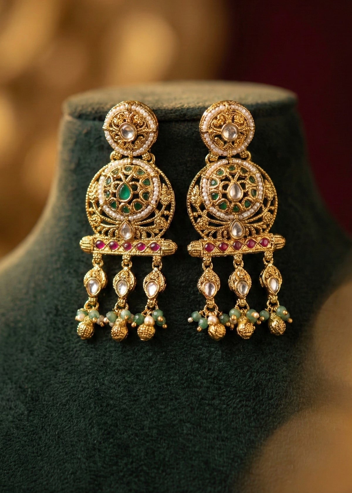 Alternate styling layout profile of Diya Heritage Necklace
