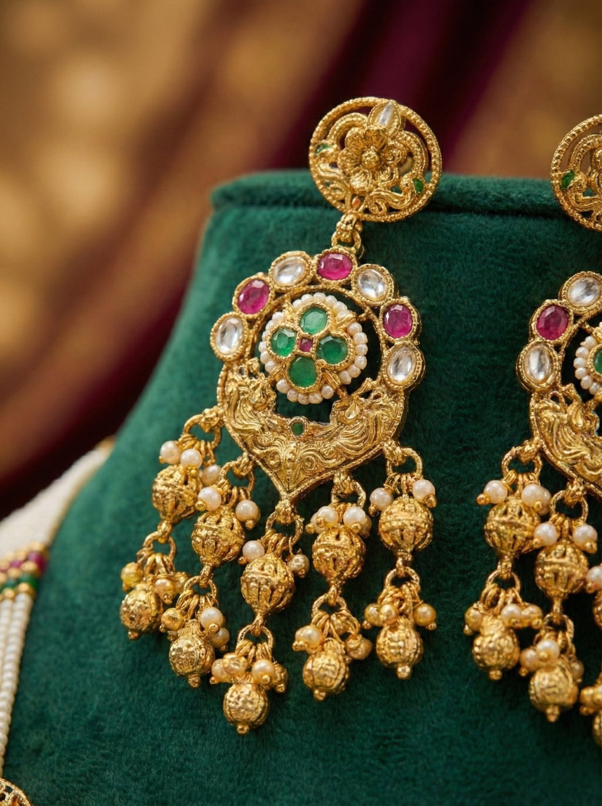 Alternate styling layout profile of Vaani Heritage Antique Necklace