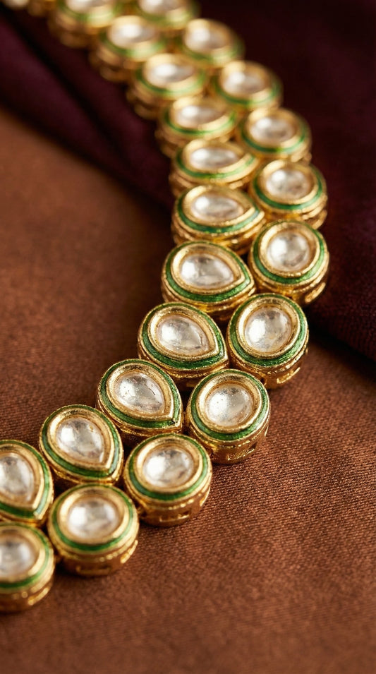 Alternate styling layout profile of Veda Premium Kundan Necklace