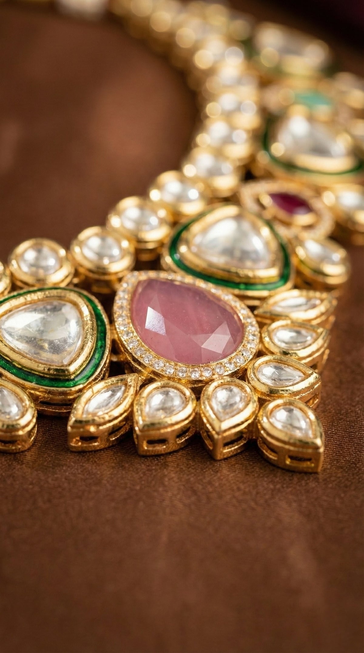 Alternate styling layout profile of Kashvi Premium Kundan Necklace