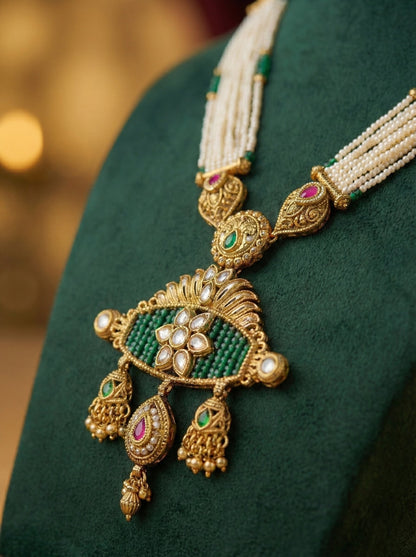 Alternate styling layout profile of Suchi Elegant Heritage Necklace