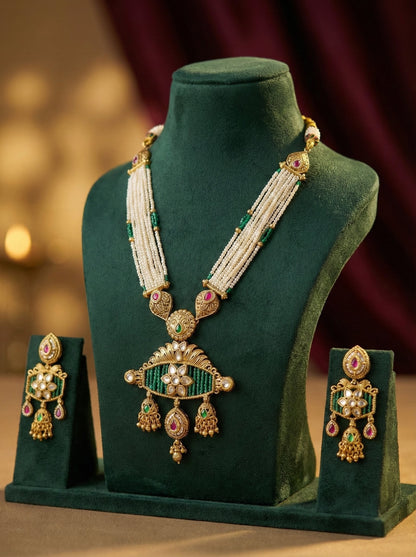 Alternate styling layout profile of Suchi Elegant Heritage Necklace