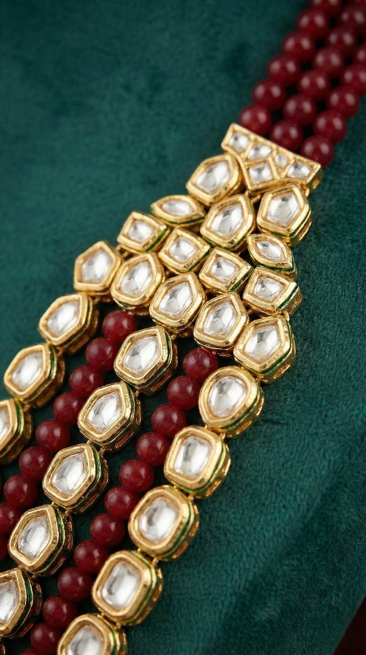 Alternate styling layout profile of Tithi Premium Kundan Necklace