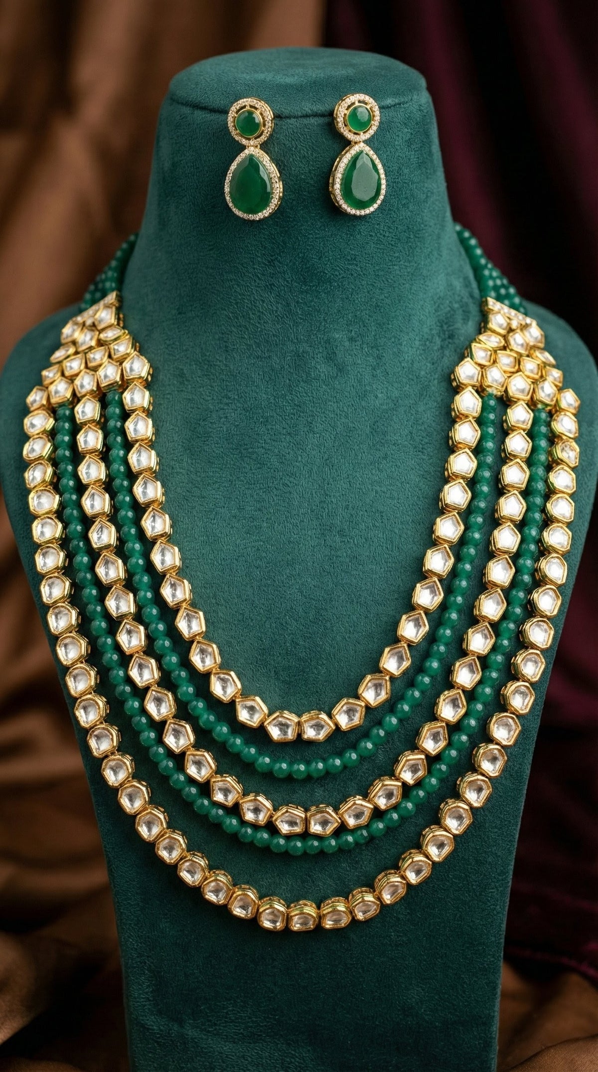 Alternate styling layout profile of Tithi Premium Kundan Necklace