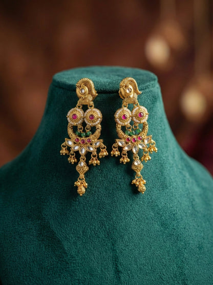 Alternate styling layout profile of Subhadra Heritage Elephant Necklace