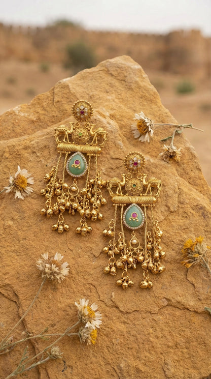 Alternate styling layout profile of Netra Premium Kashmiri Earrings