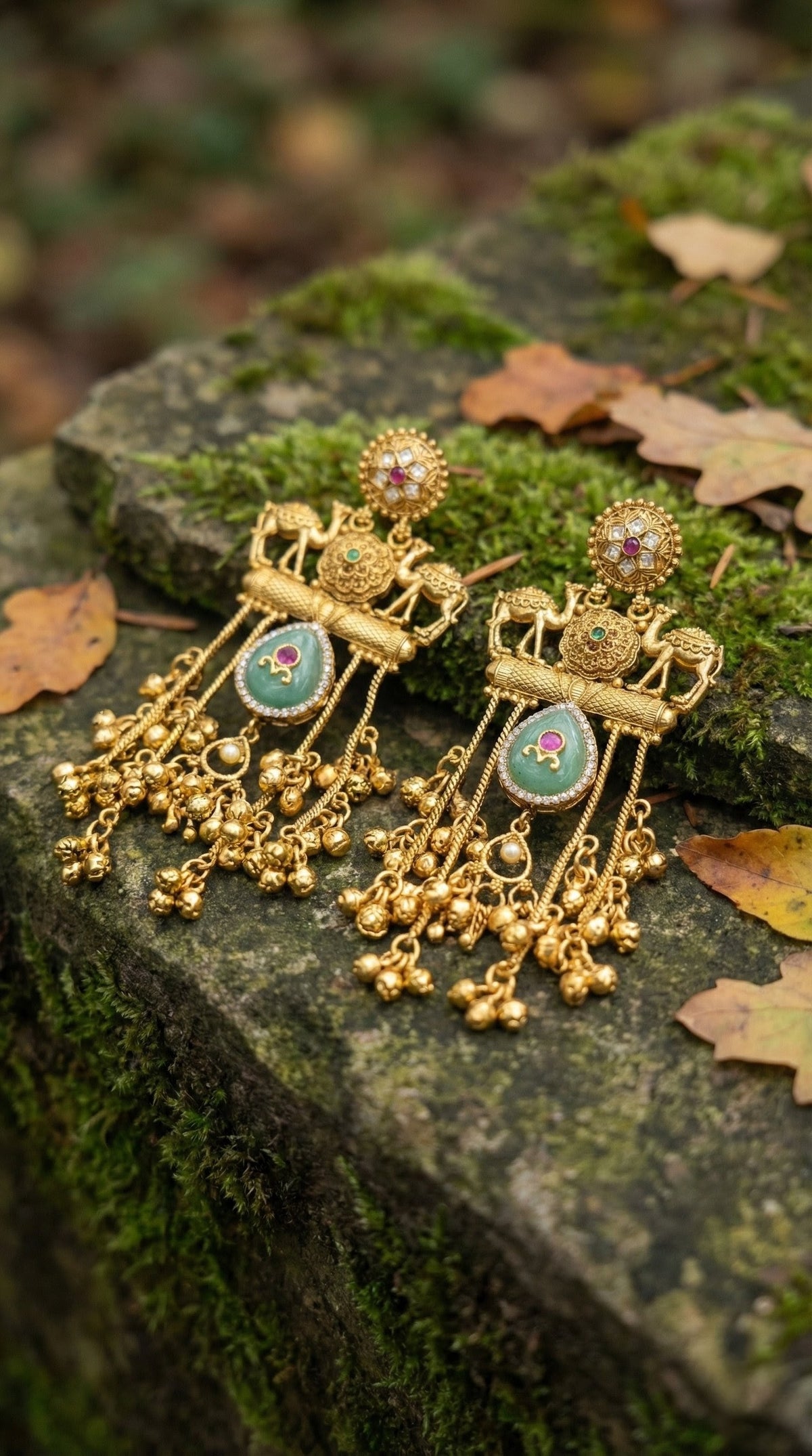 Alternate styling layout profile of Netra Premium Kashmiri Earrings