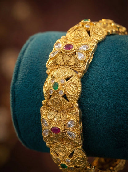 Alternate styling layout profile of Megha Antique Rajwadi Bangles (Openable)