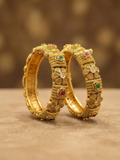 Alternate styling layout profile of Gayatri Premium Rajwadi Bangles (Openable)