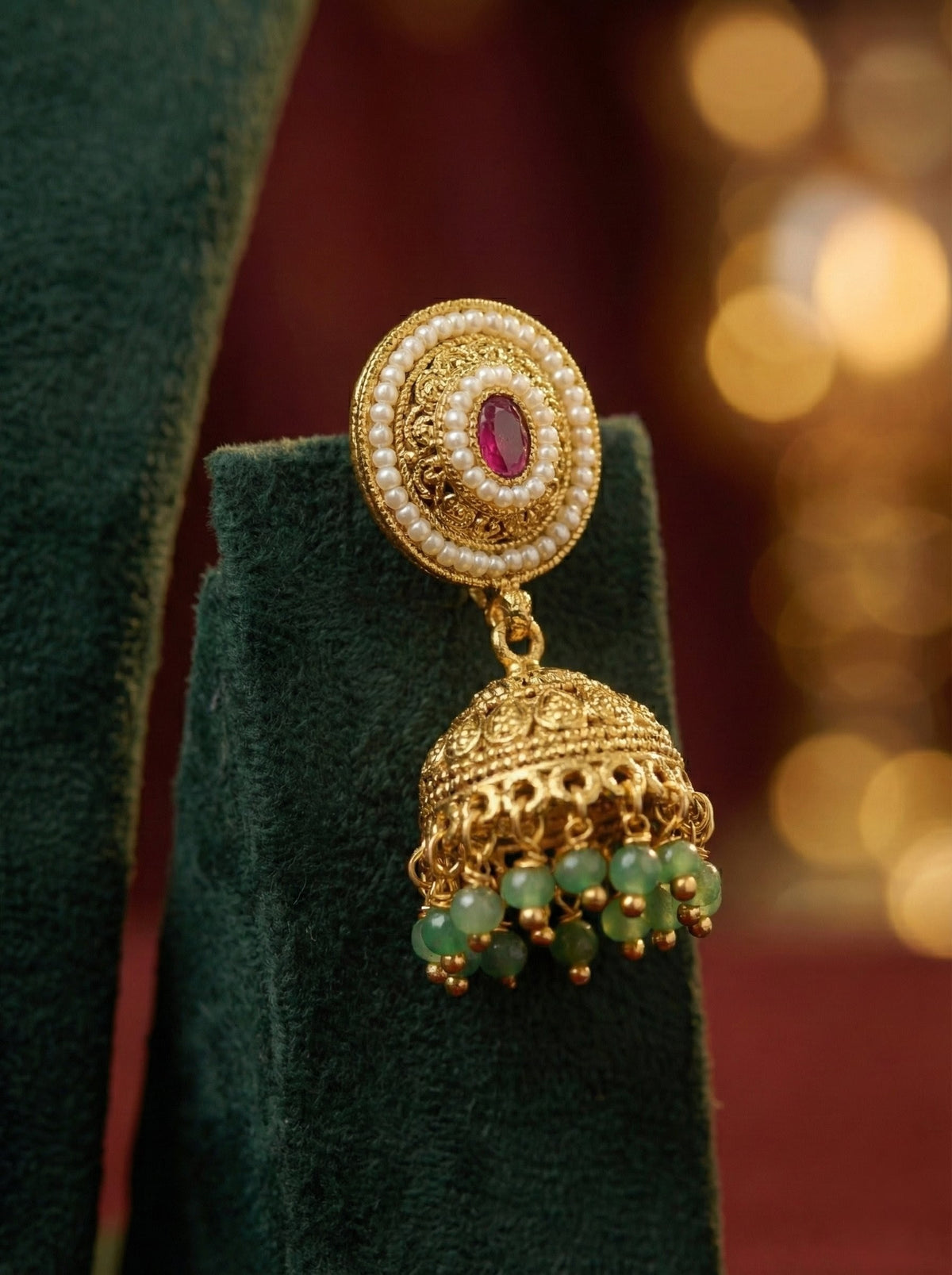 Alternate styling layout profile of Prabha Gold Look Necklace set