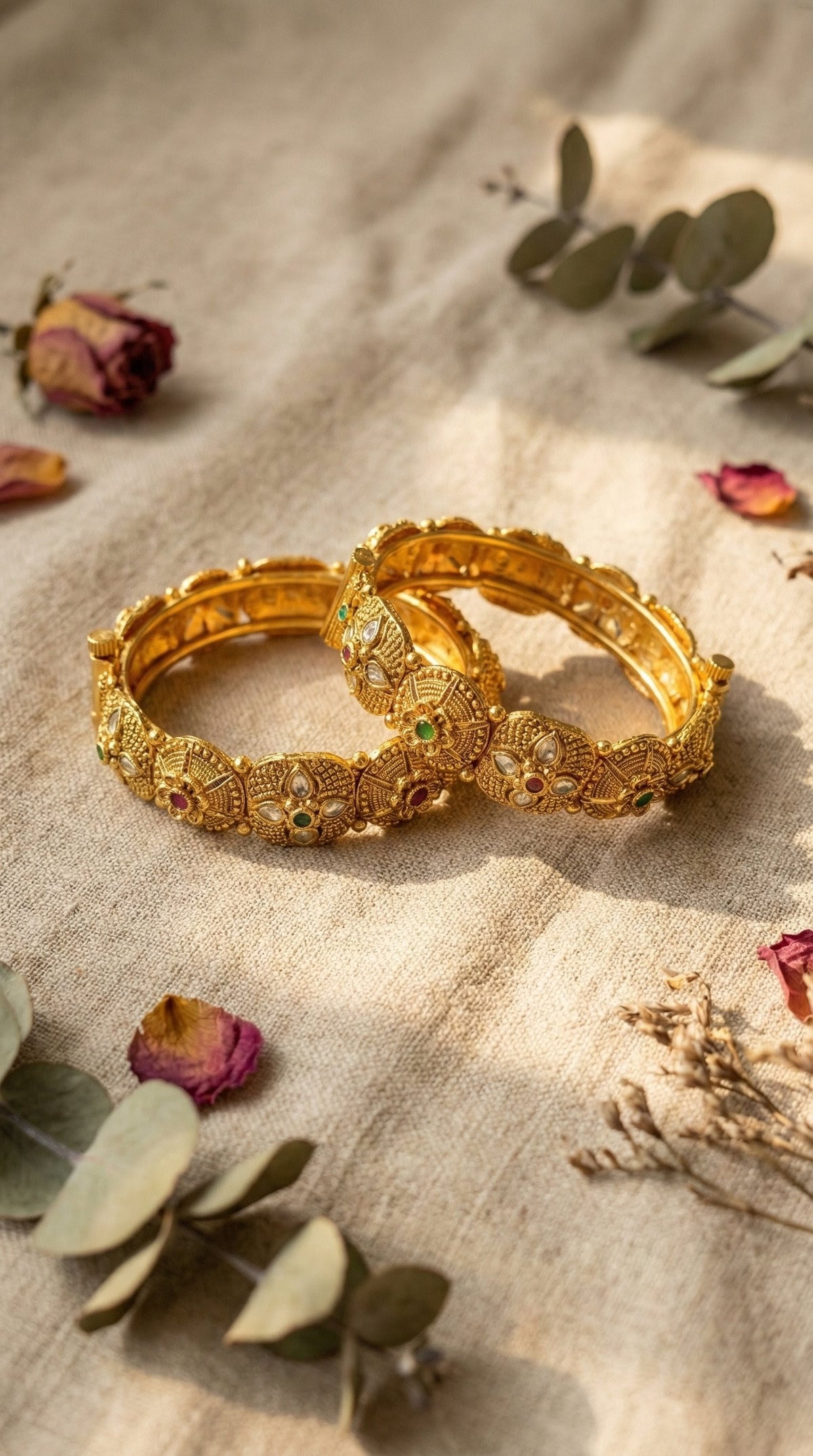 Alternate styling layout profile of Madhu Antique Rajwadi Bangles (Openable)
