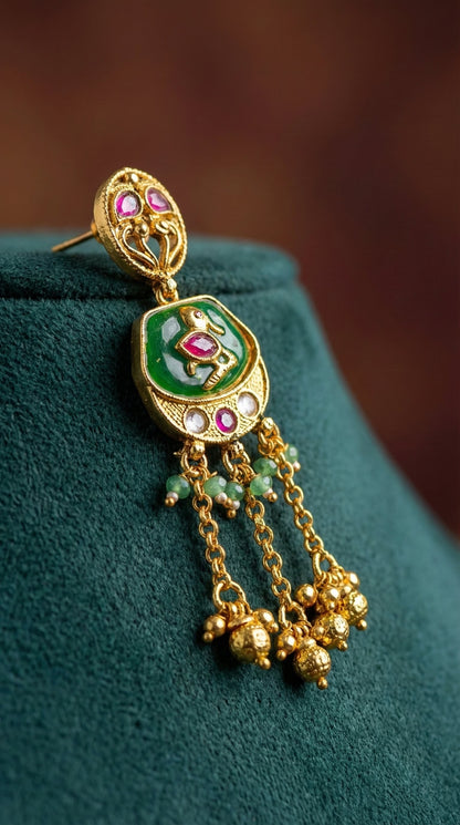 Alternate styling layout profile of Astha Elephant Heritage Necklace