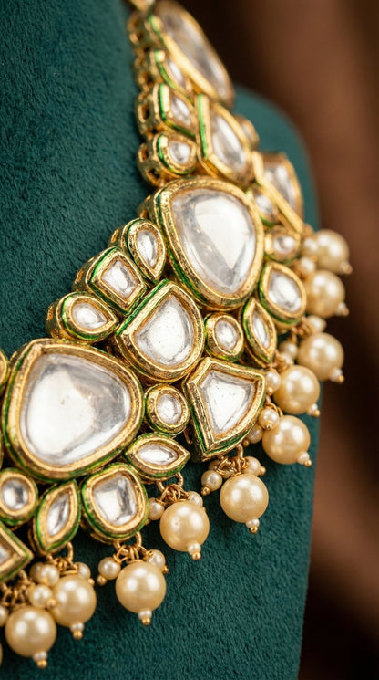 Alternate styling layout profile of Ziva Premium Kundan Necklace