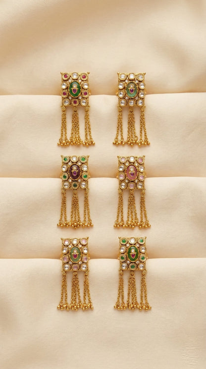 Alternate styling layout profile of Varsha Heritage Swaroski Finger Ring