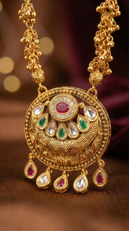 Alternate styling layout profile of Lekha  Swaroski Chain Pendant Set