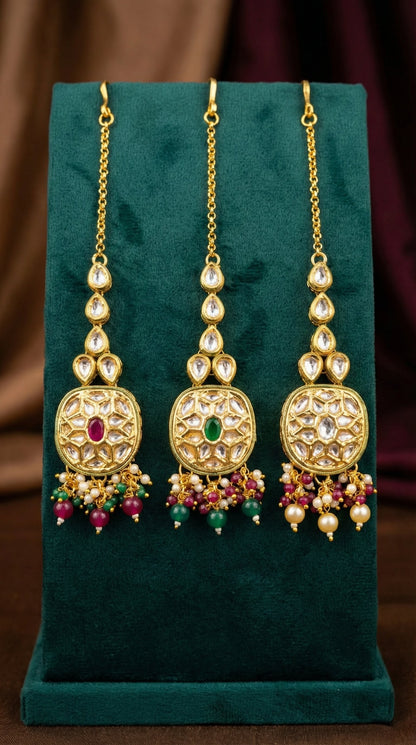 Alternate styling layout profile of Bani Premium Kundan Maangtika