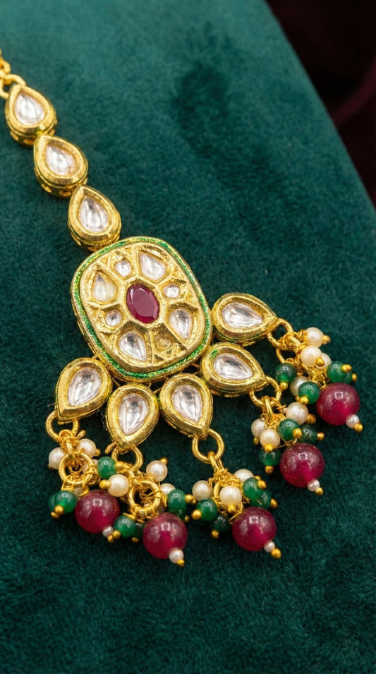Alternate styling layout profile of Jannat Beautiful Kundan Maangtika