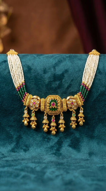Alternate styling layout profile of Rashmika Premium Quality Heritage Choker Set