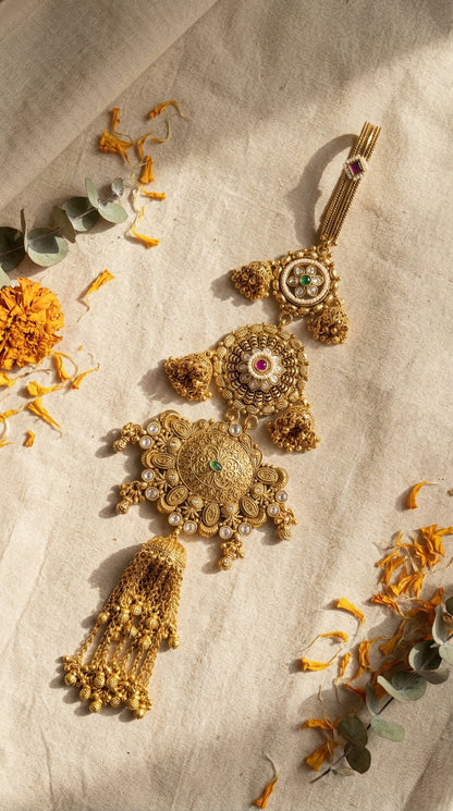 Naina Antique Gold Look Bridal Juda Pin main display view