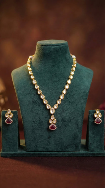 Alternate styling layout profile of Siddhi Premium Kundan Necklace