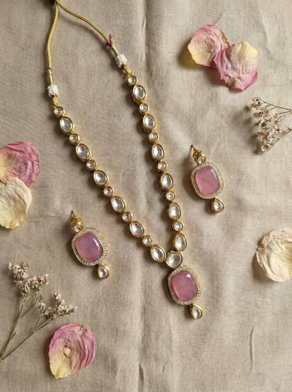Main display view of the traditional Rima Premium Kundan Necklace