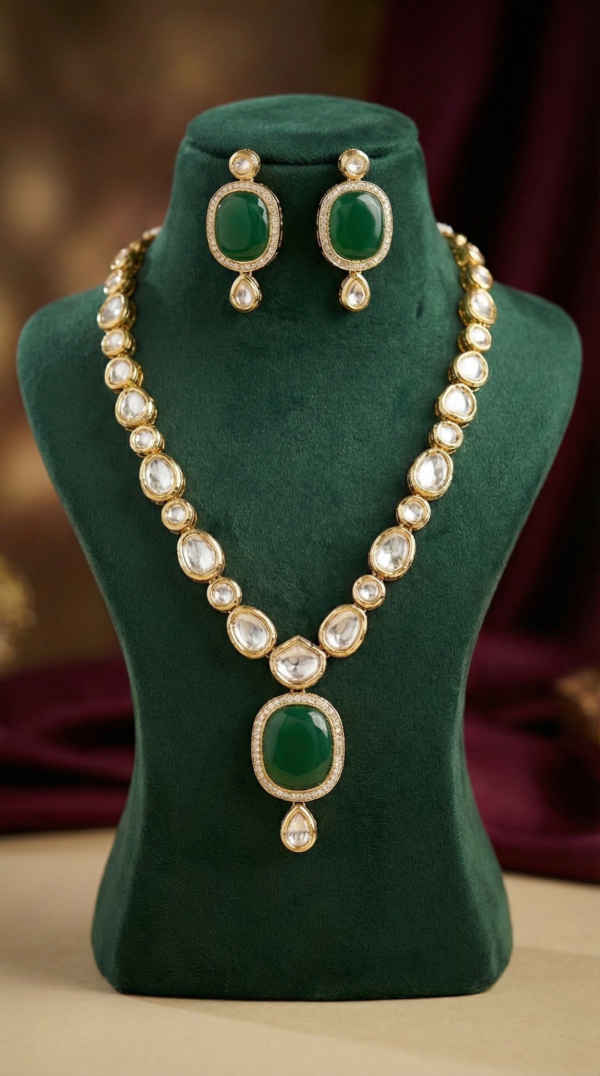 Alternate styling layout profile of Rima Premium Kundan Necklace