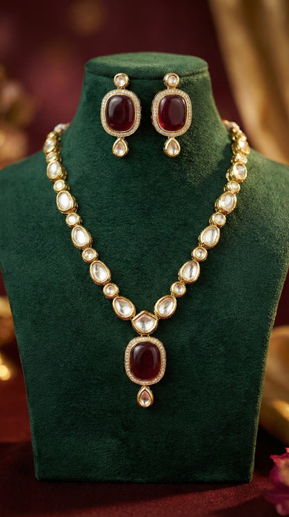 Alternate styling layout profile of Rima Premium Kundan Necklace