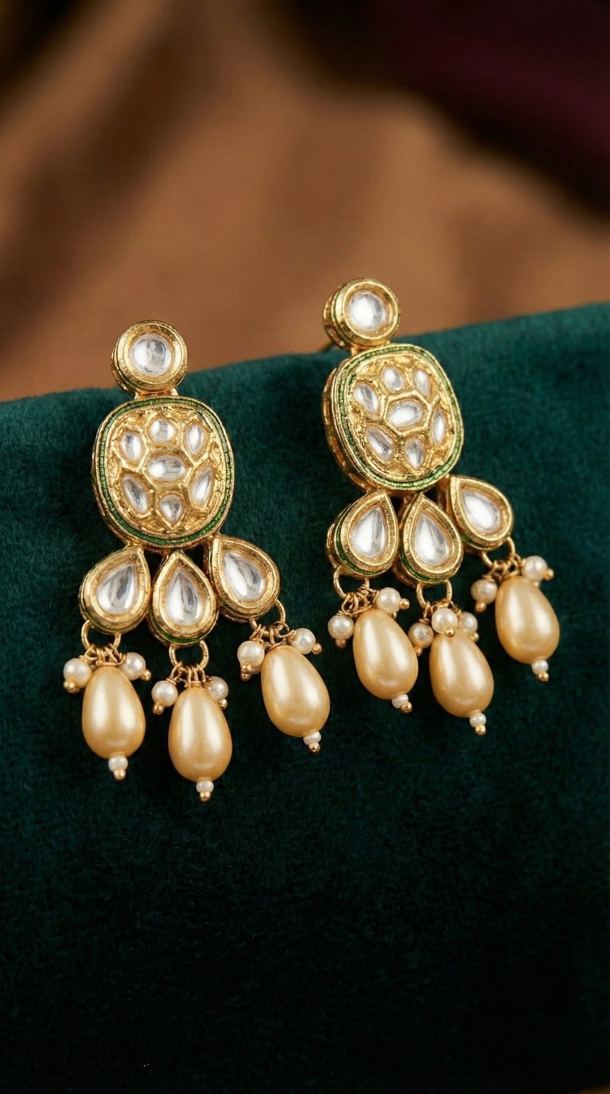 Alternate styling layout profile of Bhoomi Premium Kundan Necklace