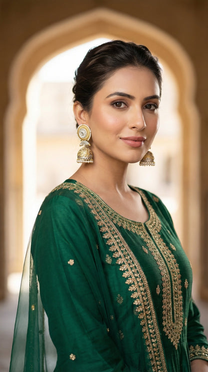 Detailed craftsmanship close up view of Snigdha Dual Tone Earrings