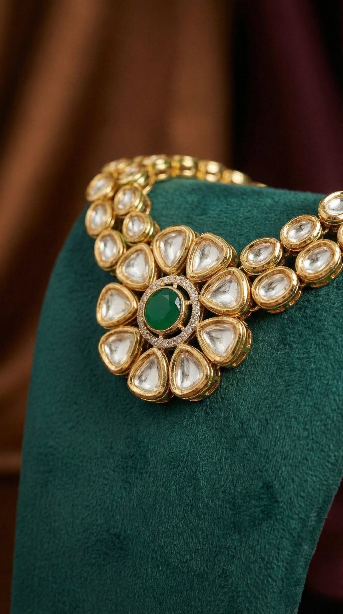 Alternate styling layout profile of Chandni Premium Kundan Necklace