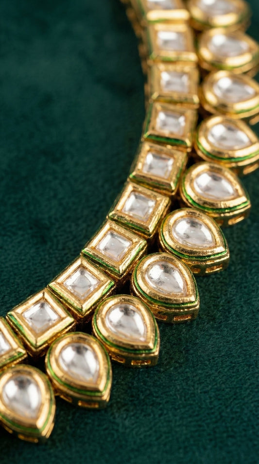 Alternate styling layout profile of Myra Premium Kundan Necklace