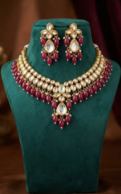 Alternate styling layout profile of Ishani Premium Kundan Necklace