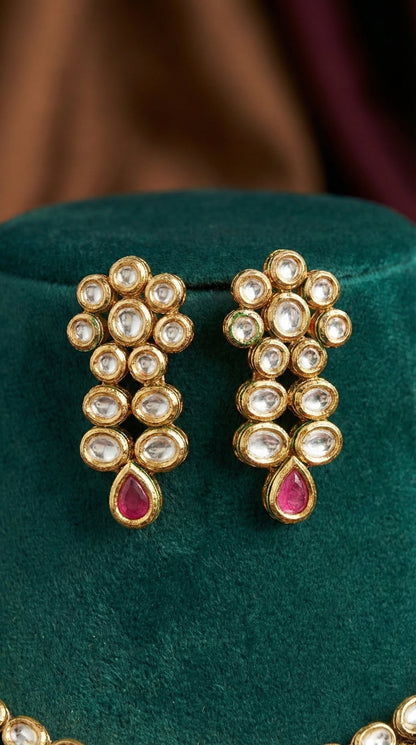Alternate styling layout profile of Jivika Premium Kundan Necklace