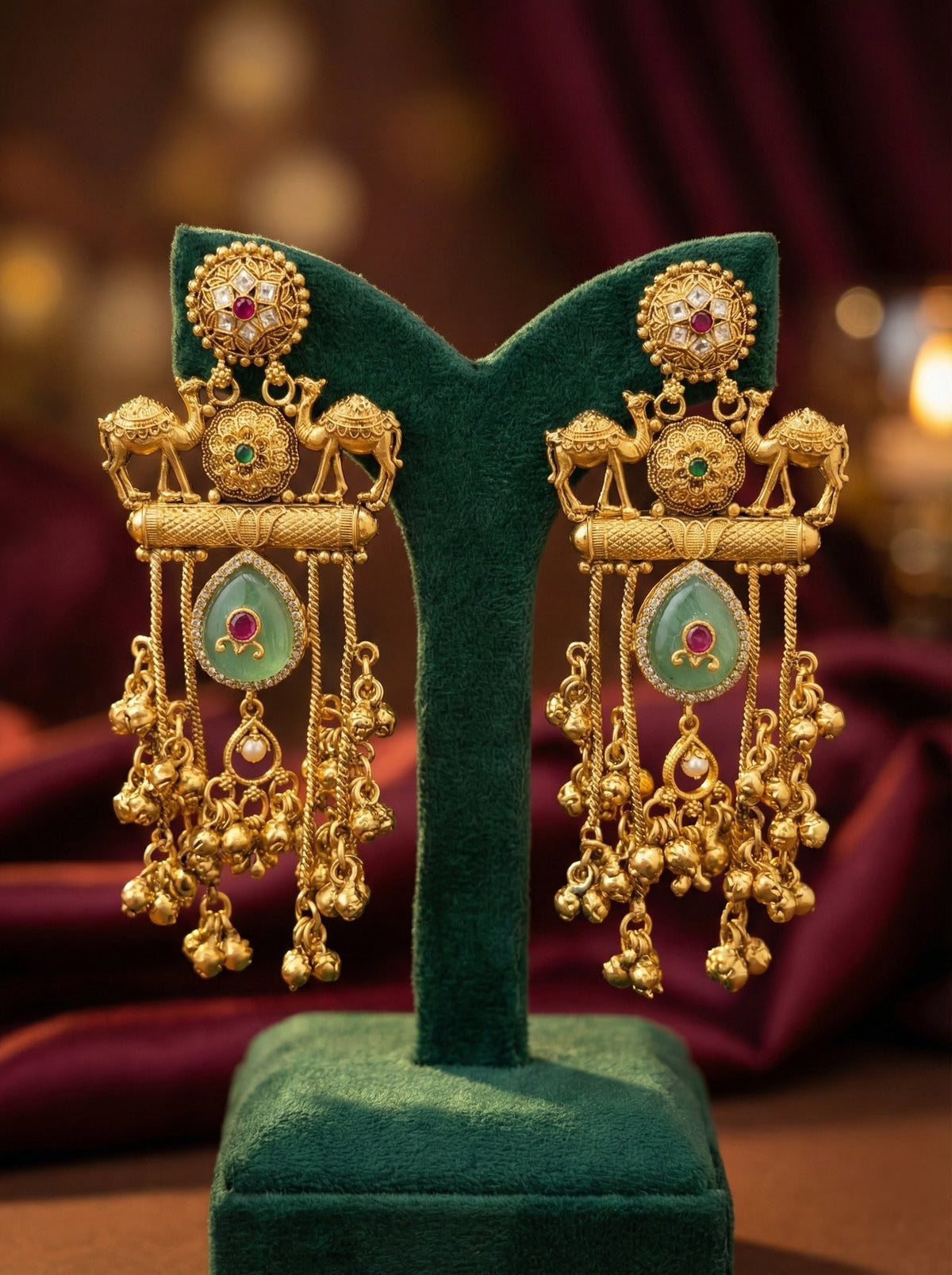 Alternate styling layout profile of Netra Premium Kashmiri Earrings