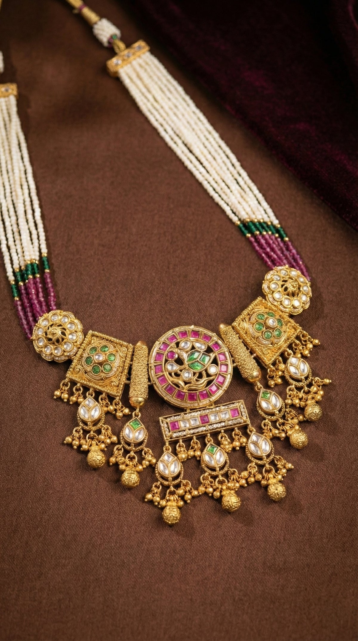Alternate styling layout profile of Abhilasha Premium Heritage Necklace Set